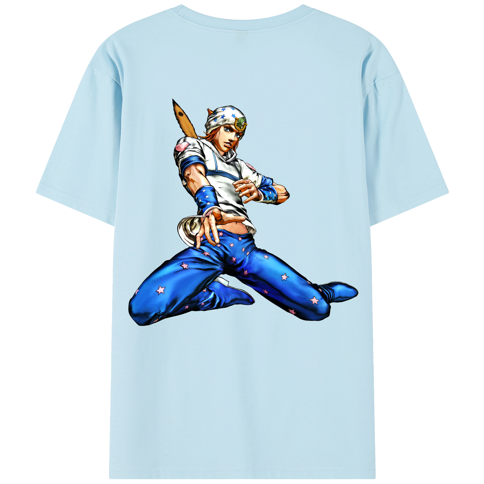 （画像用） ジョジョの奇妙な冒険 ジョナサン?ジョースター JoJo's Bizarre Adventure Jonathan Joestar 綿100％半袖Tシャツ（背面プリント）